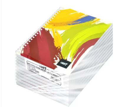 Light LINB1081804S Spiral Cover Notebook (Pack of 10 Pieces x 100 Sheets, 10x8in)