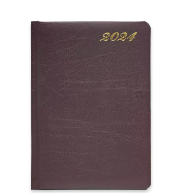 FIS Golden Diary 2024 (English) Chocolate, A5 - FSDI23EG24CH