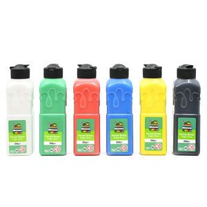 Nova Color Pack Of 6 Finger Paints 250Ml Non Toxic,Colors (White,Green,Red,Blue,Yellow,Black) -KRPBNC-440