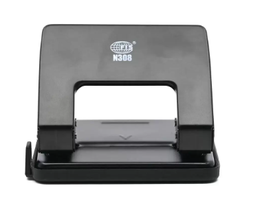 FIS 2-Holes Metal Punch 20 Sheets 2 mm 8 cm apart hole size 5.5 mm, Medium Size, Black -FSPUN308BK