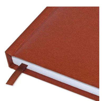 Fis 2024 A5 Diary,Gold Corners,English Vinyl 1Side Padded Brown -FSDI22E24BR