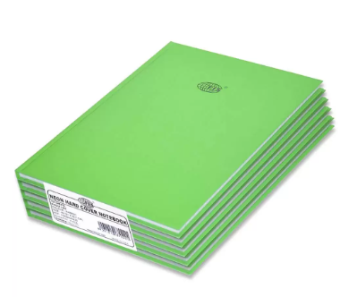 5-Piece FIS Neon Hard Cover Notebook Single Line A4, 100-Sheets, Parrot - FSNBA4N230
