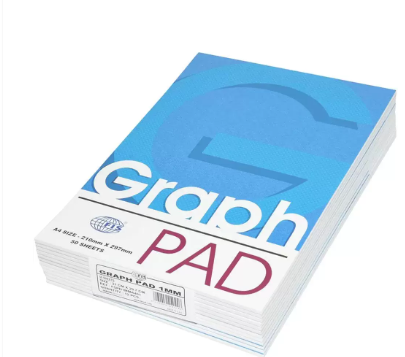 12-Piece FIS Graph Pad 1mm A4, 50-Sheets - FSPD1MMA401