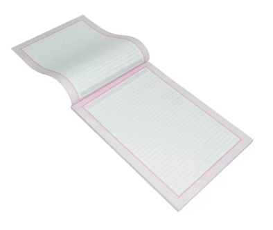 FIS Feint & Color Border A4 Single Ruled Writing Pads, 60 Gsm (80 Sheets x 10-Piece) Pink - FSPDFB80A4PI