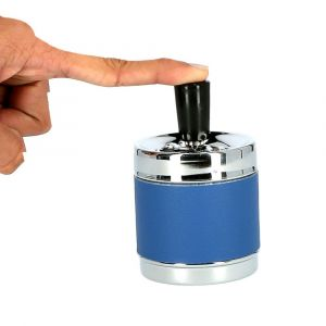 Royalford Metal Ashtray With Prints - Stainless Steel - Blue