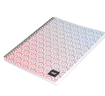 LIGHT Pack of 10 Spiral Soft Cover Notebook, Single Line , 10X8 Inches (25.4 X 20.32 cm) 100 Sheets - LINB1081610S