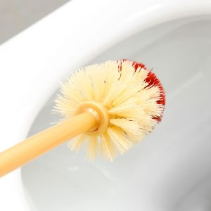 Royalford Toilet Brush With Holder - Plastic - Beige - RF6996