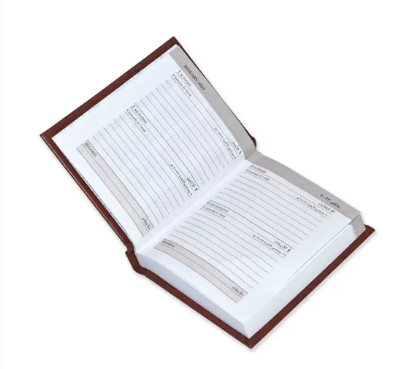 FIS 2023 Pocket Diary Arabic English Vinyl 1 Side Padded Brown -FSDI10AE23BR