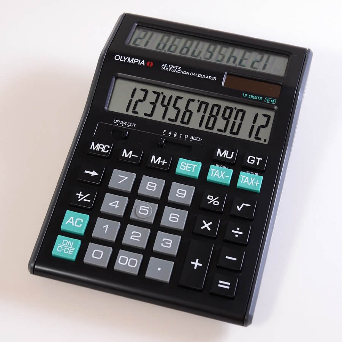JZ220TX Dual Display 12-Digit Desktop Calculator