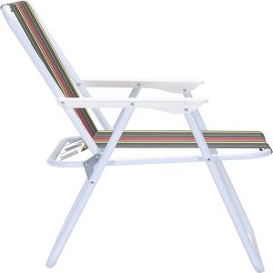 Royalford Camping Chair - Stainless Steel - Multicolour - RF10348