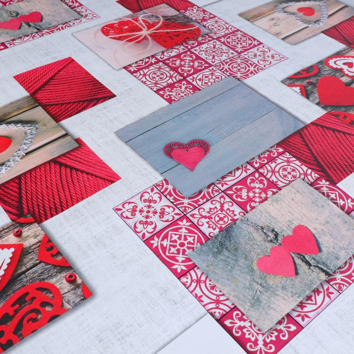 Printed Table Cloth, PVC With Polyester Backing, RF10205 | Table Cover For Dining Room, Kitchen, Parties, Holiday, Wedding | Rectangle Table Cloth For Indoor/ Outdoor Use
