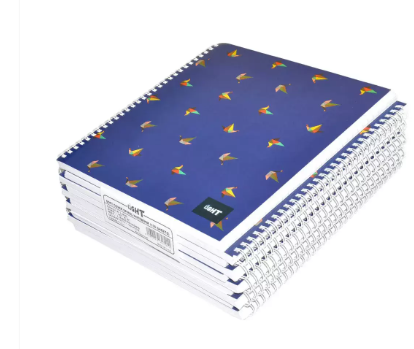 LIGHT Pack of 10 Spiral Soft Cover Notebook, Single Line , 10X8 Inches (25.4 X 20.32 cm) 100 Sheets - LINB1081609S