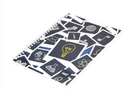 LIGHT Pack of 10 Spiral Soft Cover Notebook, Single Line, 9X7 Inches (22.86 X 20.32 CM), 100 Sheets -LINB971604S