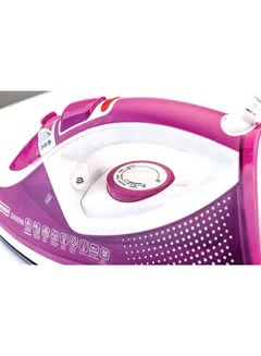 Steam Iron with Ceramic Soleplate,/Anti-Drip/Anti-Calc/Auto Shut-Of,f/Self Clean Function ,320.0 m,l 2400.0 W X2450-B5 Purple/White.