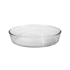 Royalford 3Pcs Oval Glass Baking Tray Set - Glass - Clear