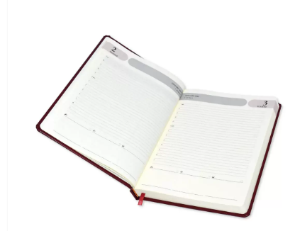 FIS Agenda Diary 2023 (English) Bonded Leather, 1-Side Padded, Maroon - FSDI75EB23MR