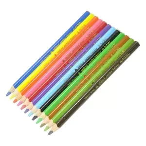 Adel Jumbo Trio Color Pencils Long, Pack of 12 Colors - ALCK2117510110