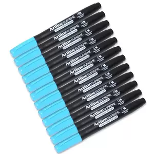 Arline Supreme Permanent Marker, Pack of 12, Glow Blue - ARMKEPF-700UVGBL