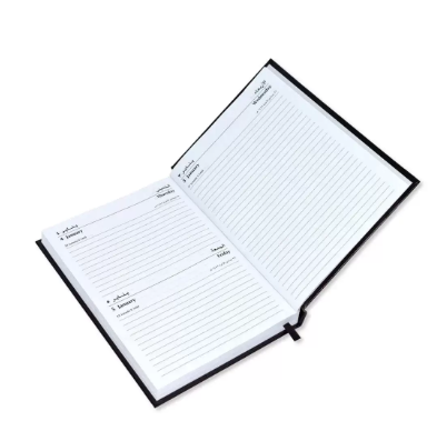 FIS Diary 2024 Arabic/English (Thursday & Friday Combined) A5, Black - FSDI90AER24BK