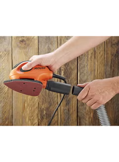 Corded Mouse Detail Sander With Handy Dust Bag And 6 Sanding Sheets Ideal For Paint/Varnish/Cleaning Glass/Rremoving Rust 55W BEW230-GB Orange/Black