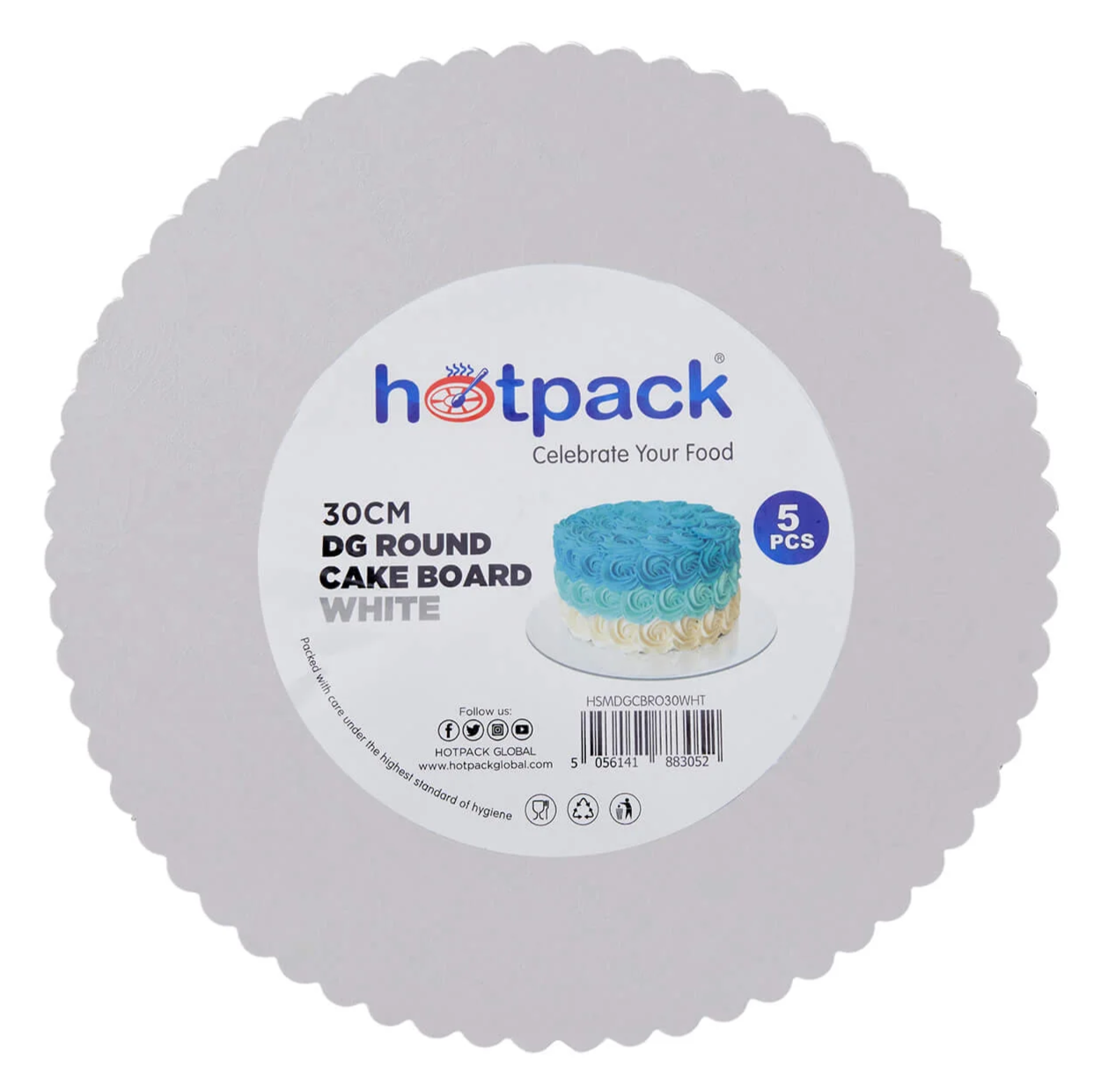 White Round Cake Board 5 Pieces