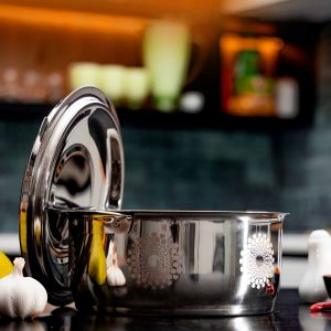 Royalford Salwa Double Wall Hot Pot - Stainless Steel - Silver