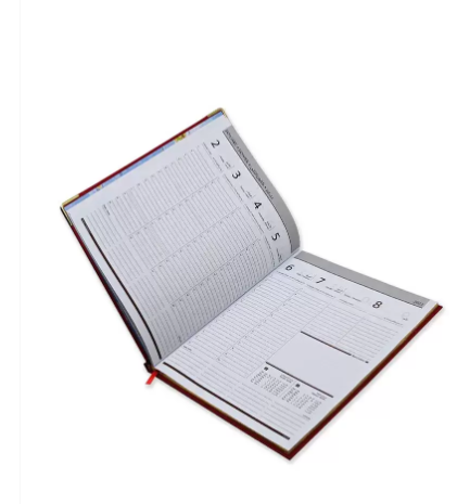 FIS Golden Executive Diary 2023 Arabic/English/French (1-Week at a glance) Vinyl, Cover Red - FSDI32AEG23RE