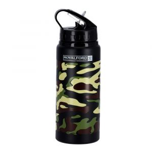 Royalford 600Ml Sports Bottle - Stainless Steel - Black