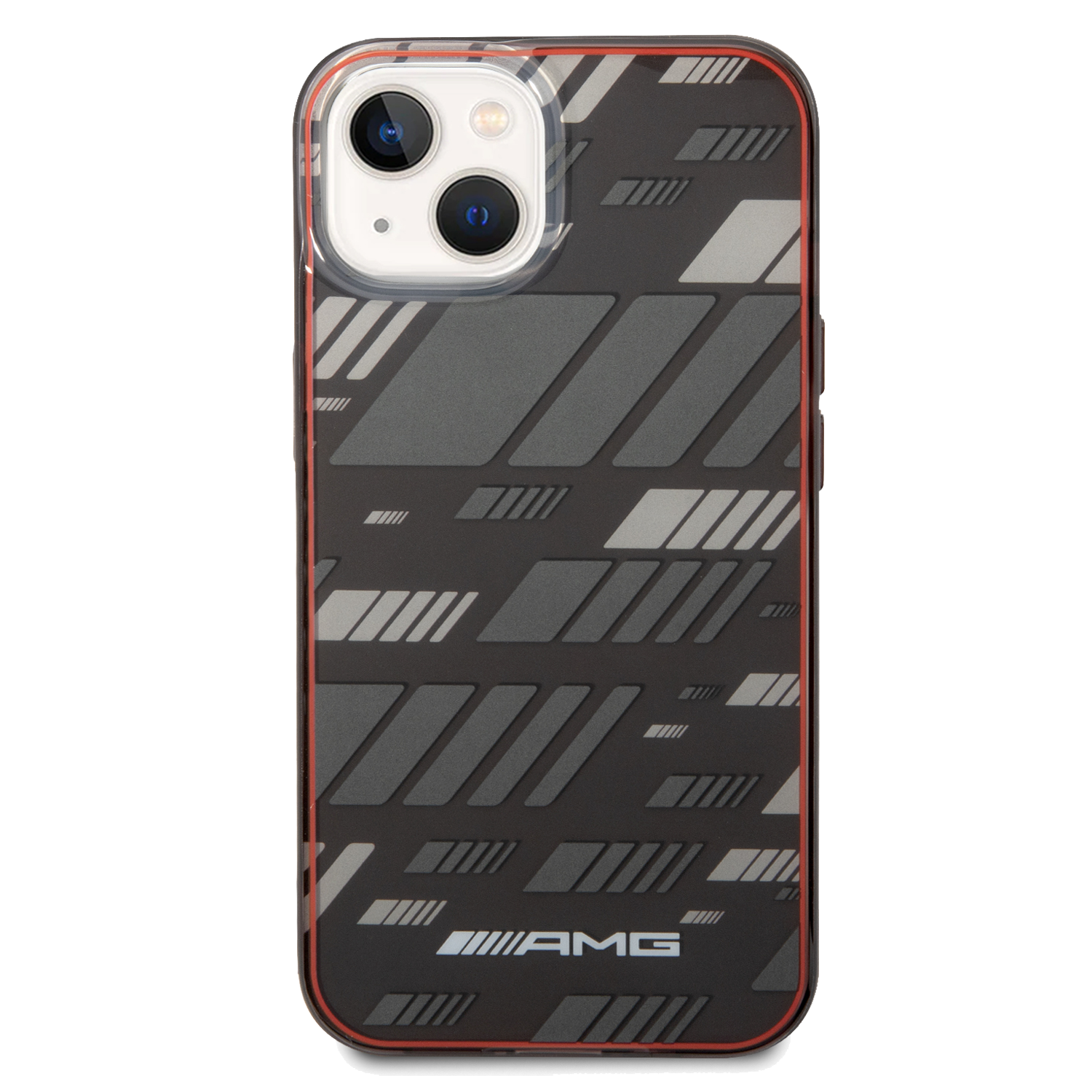 AMG Transparent Double Layer Case Expressive Graphic Design For iPhone 14 Plus - Black