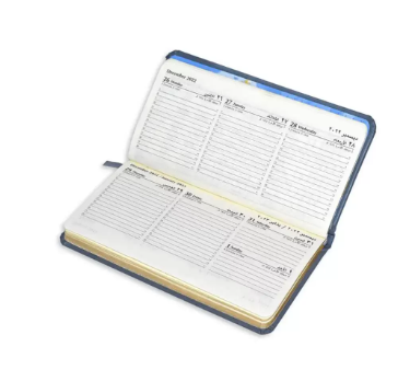 FIS 2023 Slim Diary Bonded Leather Arabic English 1 Side Padded Grey -FSDI52AEGB23GY