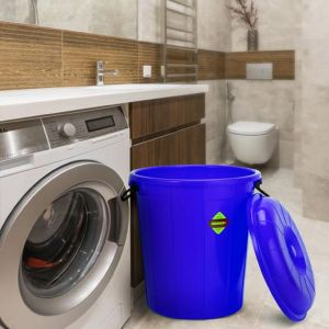 Royalford 60Ltr Economy Drum With Lid - Plastic - Assorted - 60 LITER