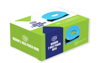 FIS 2 Hole Punch 20 Sheets Capacity, White/Black Color - FSPU9006WHBK