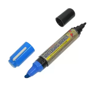 Artline 525T 2in1 Whiteboard Markers 2.0mm-5.0mm, Pack of 12 Pcs, Blue/Red Colors, Polyester Fibre Tip - ARMK525TBLRE