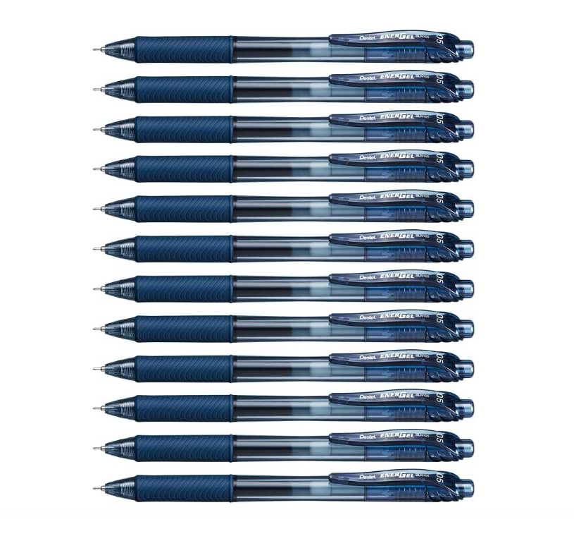 Pentel BLN105 EnerGel-X Liquid Gel Pen - 0.5mm Blue (12pcs/pack)