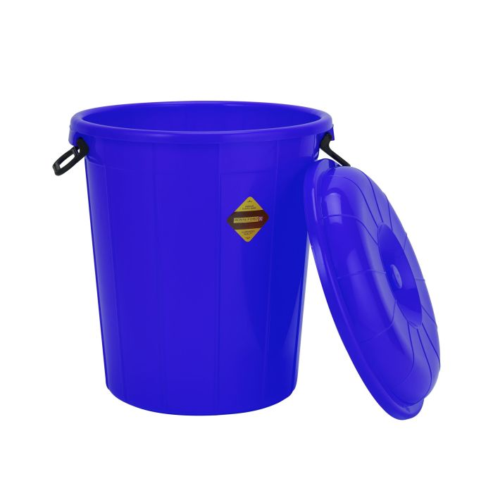 Plastic Drum With Lid, Laundry Hamper With Handles, RF10721 | 40L Washing Bin, Dirty Clothes Storage, Bathroom, Bedroom, Closet, Laundry Basket