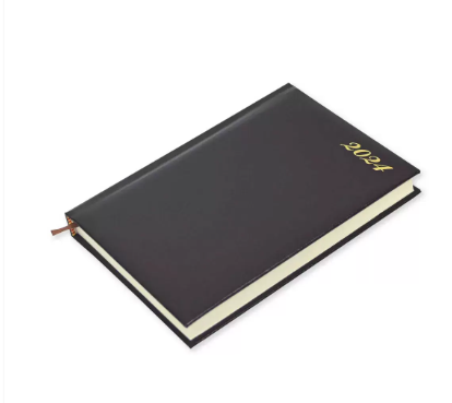 FIS A5 Bonded Leather Russian Diary 2024 (Russian/English) Burgundy - FSDIRUB0124BU