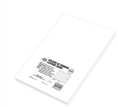 FIS 2023 Golden Diary A5 English Bonded Leather 1-Side Padded Brown - FSDI78EGB23BR