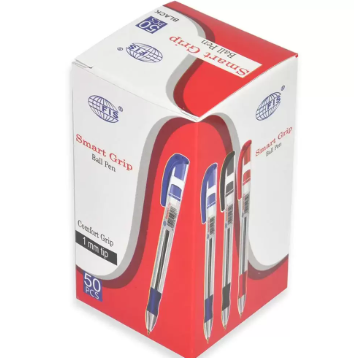 50-Piece FIS Smart Grip Ballpoint Pens 1.0mm Black - FSBPSG01BK