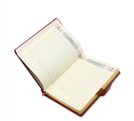 FIS Golden Agenda Diary 2023 (Arabic/English) Italian PU, 1-Side Padded, Maroon - FSDI75AEPG23MR
