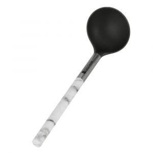 Royalford Highly Portable & Heat Resistant Soup Ladle With Marble Design Handle - Nylon - Multicolour