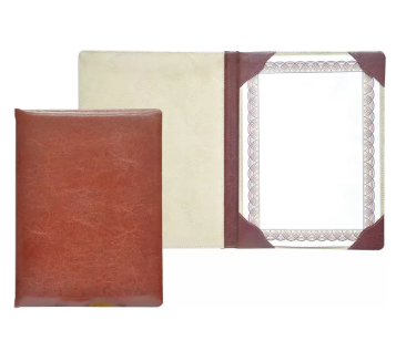 FIS Italian PU Certificate Folders with A4 Certificate and Gift Box