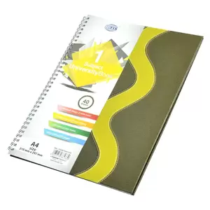 FIS Spiral Hard Cover University Books, 40 Sheets, 1 Subject, A4 Size - FSUB1SA41418