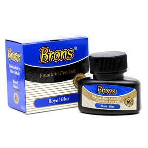 Brons Pack Of 12 Fountain Pen Ink 35 Ml, Royal Blue -KRIKBR-312BL