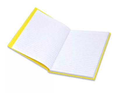 5-Piece FIS Neon Hard Cover Notebook Single Line 9X7 Inch, 100-Sheets, Lemon - FSNB97N210