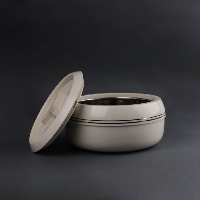 Royalford Zoria Insulated 3000ml Casserole- RF11031| PP Body With Stainless Steel Inner Casting| BPA-Free| Easy To Carry| Firm Twist Lock| Casserole With Lid| Elegant And Unique Design| Super PU Insul