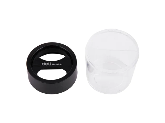 DELI Round Magnetic Clip Dispenser, Black