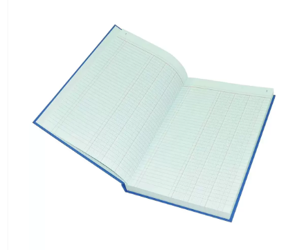 FIS Cash Book, Azure Laid Ledger Paper, FS (210 x 330 mm) Size, 4 Quire - FSACCTC4Q73