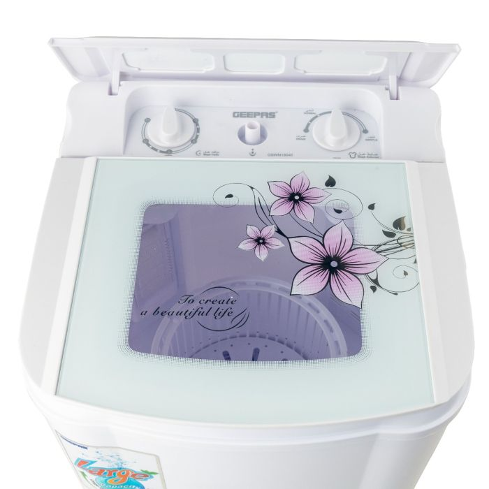 Washing Machine, 2-In-1 Function, 3.5 Kg, GSWM18040 - Tempered Glass Cover, Wash With Separate Spin, High Spin Speed, 2 Years Warranty
