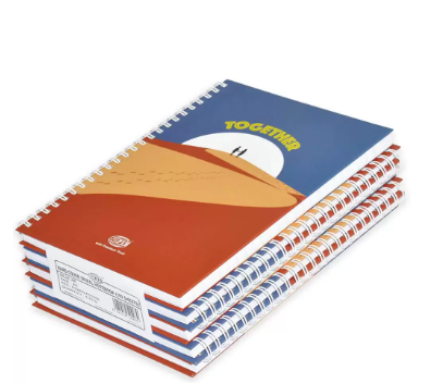 5-Piece FIS Spiral Hard Cover Notebook Single Line A5, 100-Sheets - FSNBSA51906
