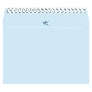 FIS Color Envelopes Peel & Seal, Pastel Colors, Pack of 50 Pcs. Blue Color, C4 (229 x 324 mm), 80 GSM - FSEC8042PBL50